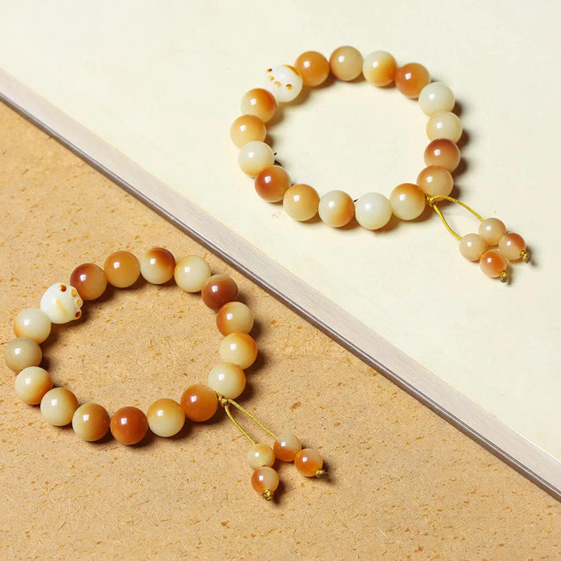 Wear FengShui Natural Bodhi Seed Lovely Paw Claw Peace Wisdom Bracelet