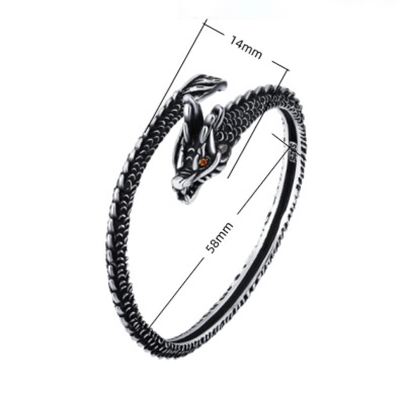 Wear FengShui Dragon Scales Pattern Luck Protection Bracelet Bangle
