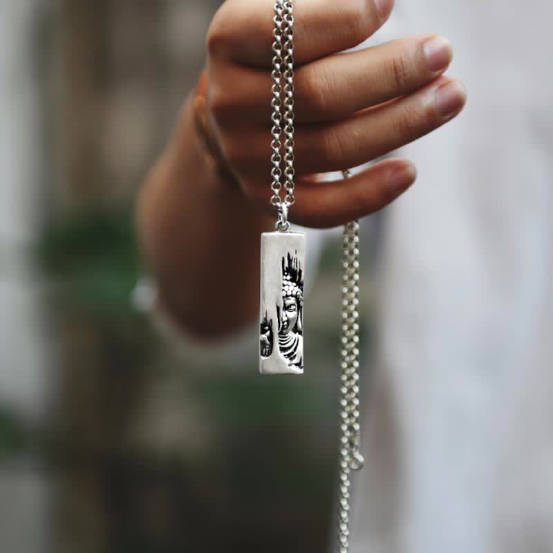 Wear FengShui Tathagata Buddha Strength Protection Amulet Lucky Vintage Style Pendant Necklace