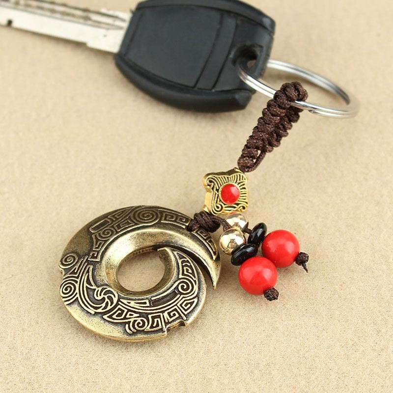 Wear FengShui Good Luck Fortune Copper Wealth Key Chain