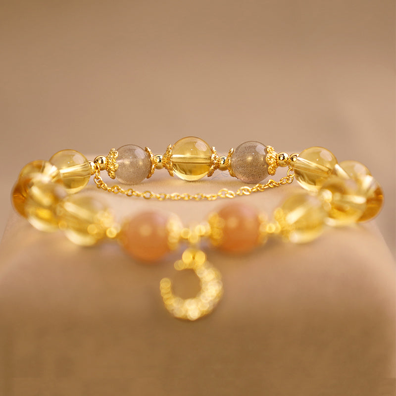 Wear FengShui Blessed Moon Citrine Abundant Energy Bracelet