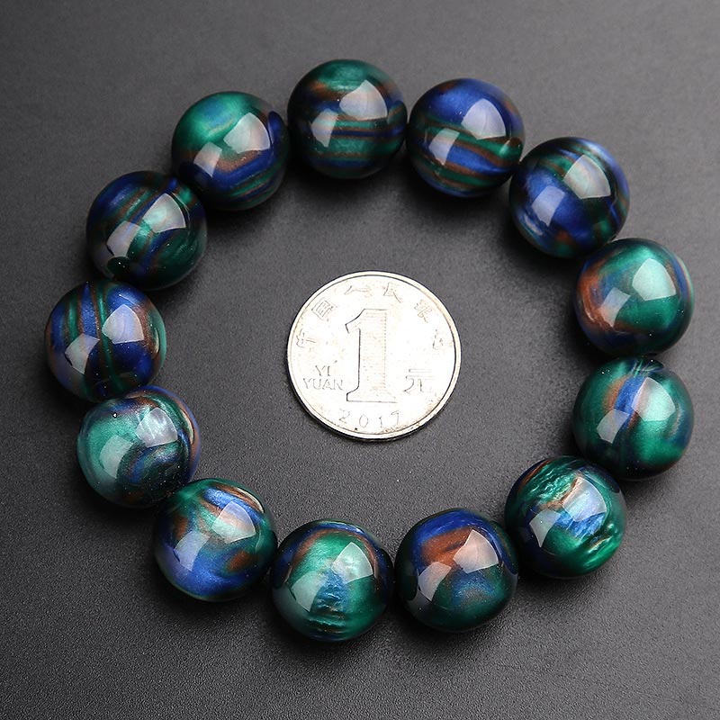 Wear FengShui Colorful Sea Willow Mala Positive Bracelet Ring