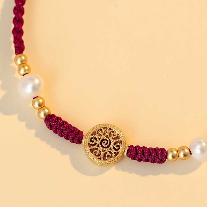 Wear FengShui Copper Coin Fortune Tree Luck Strength Braided Bracelet