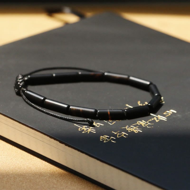 Wear FengShui Black Onyx Bead Support Protection Bracelet