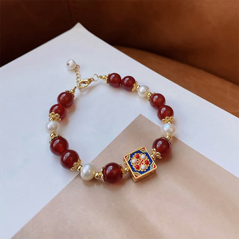 Wear FengShui Red Agate Pearl Confidence Self-acceptance Bracelet