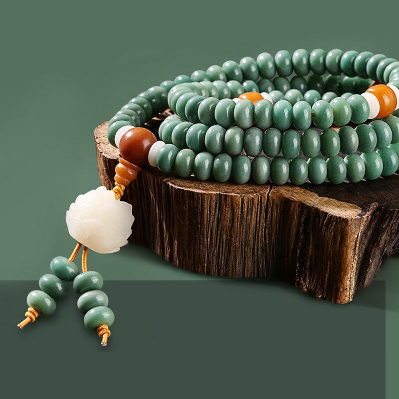 Wear FengShui Lotus Cyan Bodhi Seed Success Bracelet