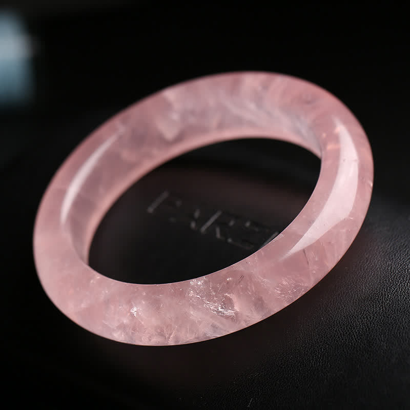 Wear FengShui  Natural Rose Quartz Love Caring Bracelet Bangle