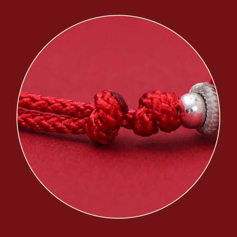 Wear FengShui 925 Sterling Silver PiXiu Fu Character Wealth Luck Handmade Braided Bracelet