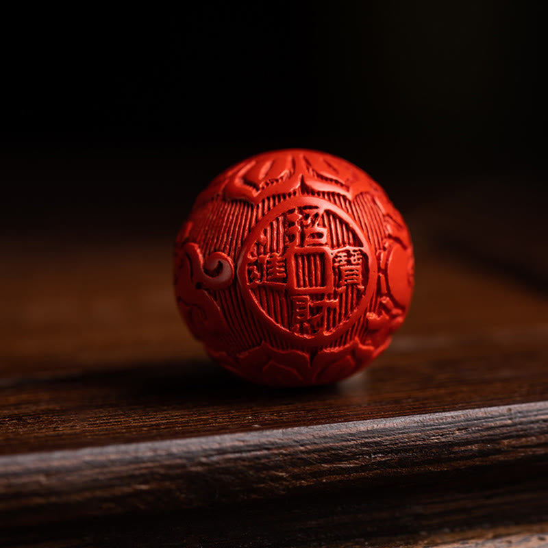 Wear FengShui Tibet Om Mani Padme Hum PiXiu Copper Coin Small Leaf Red Sandalwood Cinnabar Protection Key Chain