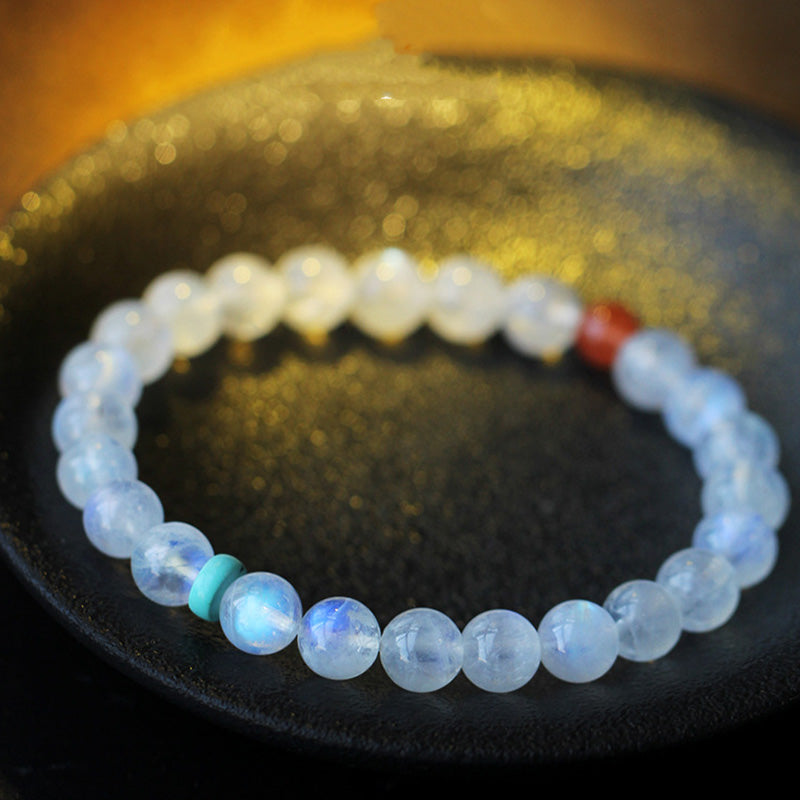 Wear FengShui Moonstone Calm Healing Positive Bracelet