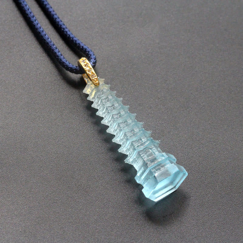 Wear FengShui Liuli Ancient Pagoda Wisdom Necklace