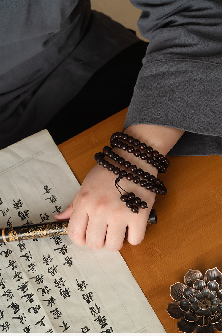 Buddha3bodhi 8mm African Red Sandalwood 108 Bead Mala