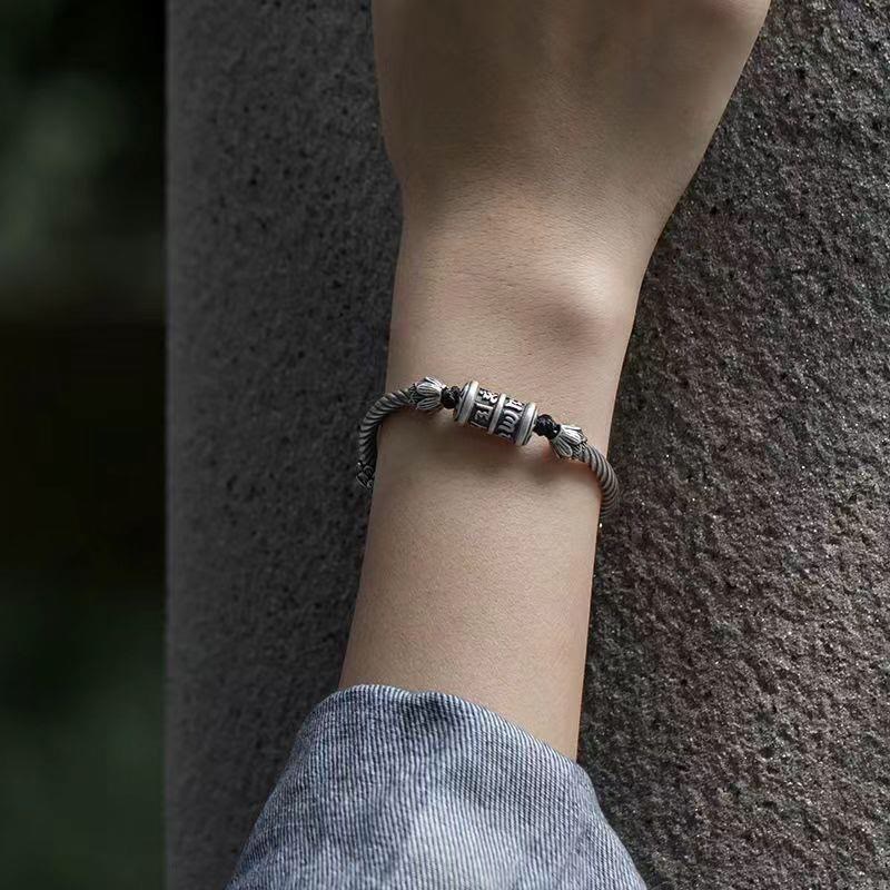 Wear FengShui Om Mani Padme Hum Lotus Peace Braided Bracelet