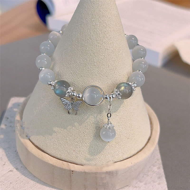 Wear FengShui "Sending Luck and Inner Peace" Cat's Eye Butterfly Bracelet Includes Gift Message Card
