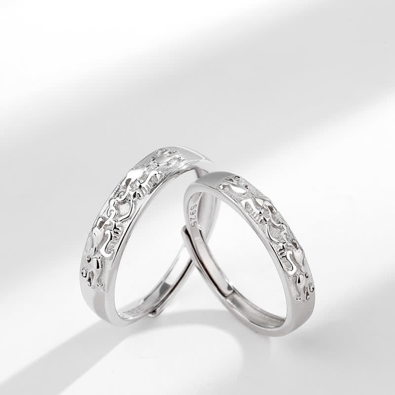 Wear FengShui 925 Sterling Silver PiXiu Balance Adjustable Couple Ring