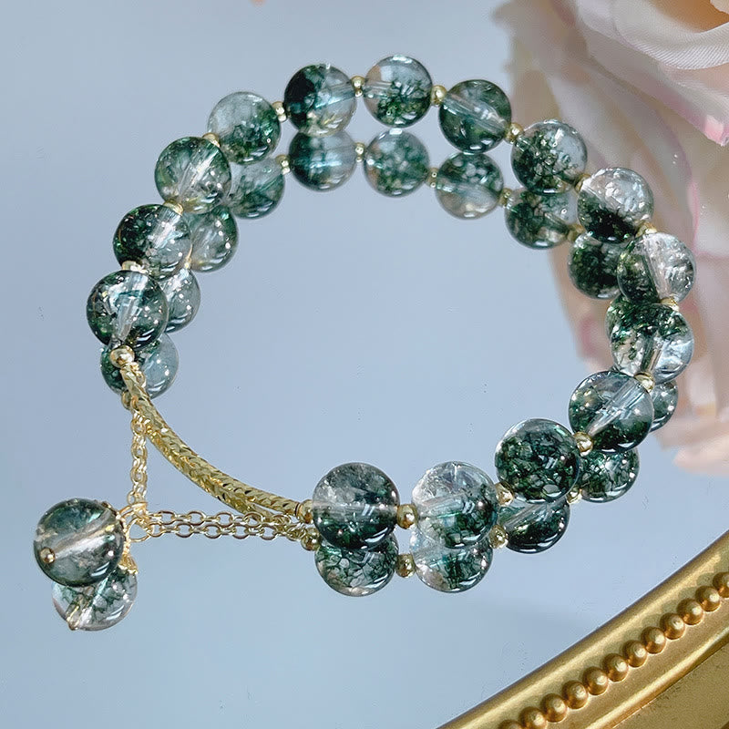 Wear FengShui Green Phantom Crystal Confidence Charm Bracelet