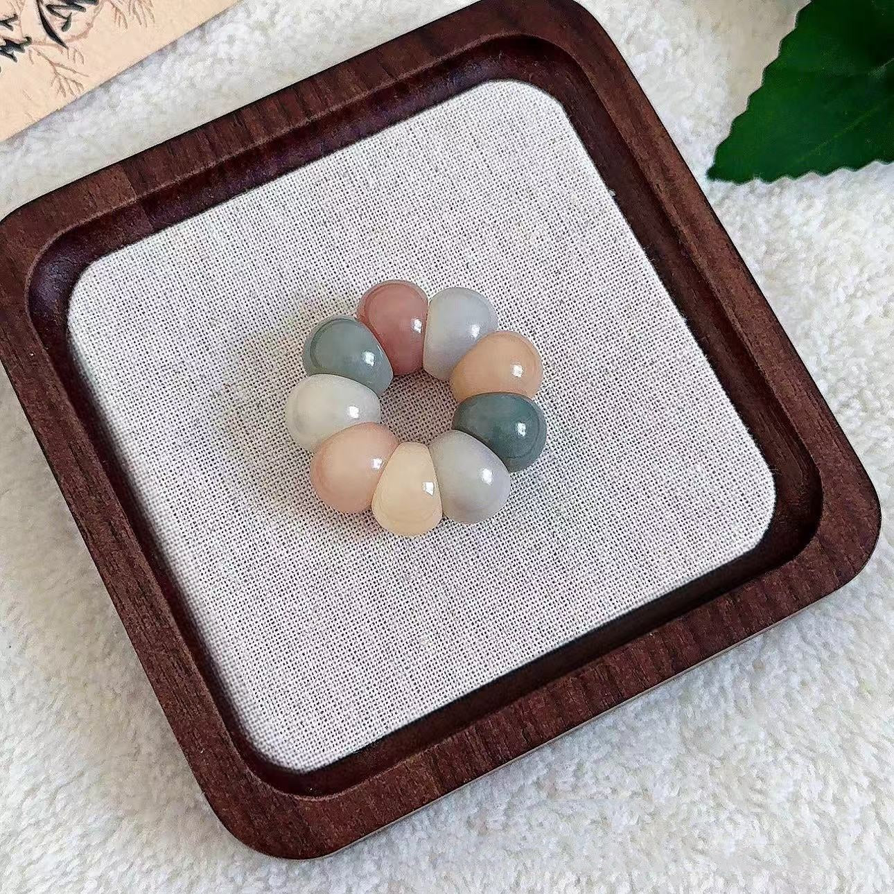 Adorable Mini Garlic Clove and Mangosteen Handheld Charms，Multiple Colors Available