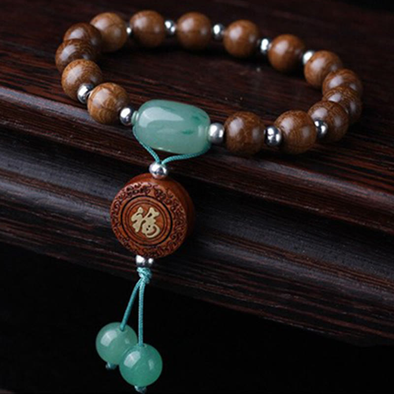 Wear FengShui Abelia Biflora Wood Happiness Protection Bracelet