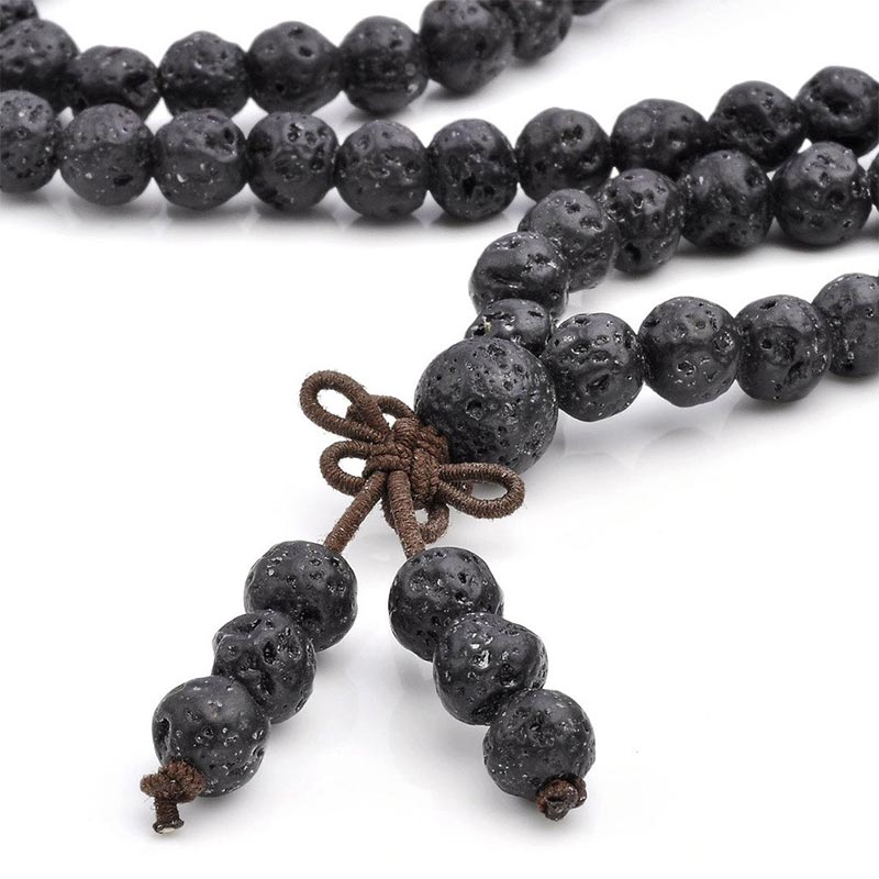 Wear FengShui Natural Lava Rock 108 Beads Protection Bracelet