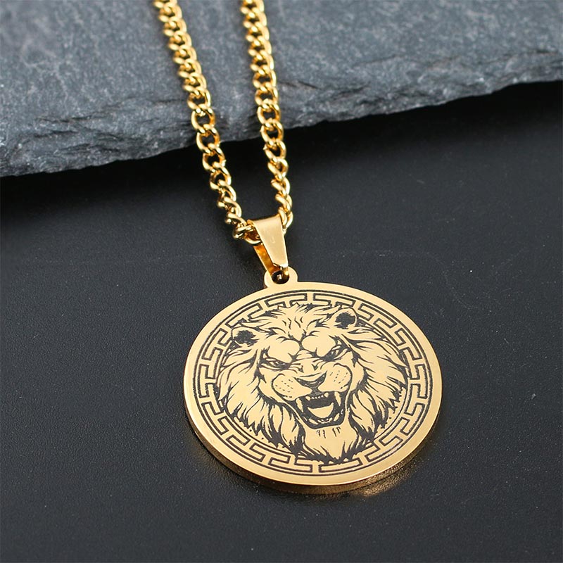 Wear FengShui Animal Titanium Steel Chain Necklace Protection Pendant
