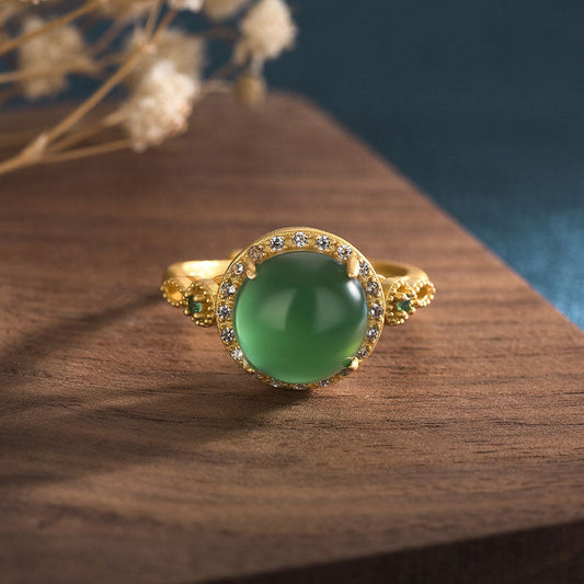 Wear FengShui Green Jade Fortune Ring