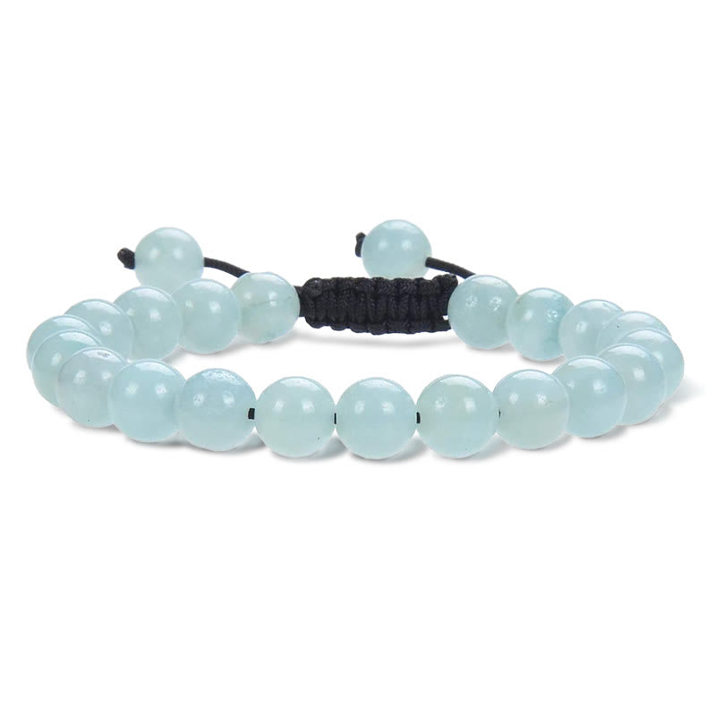 Wear FengShui Natural Healing Power Gemstone Crystal Beads Unisex Adjustable Macrame Bracelet
