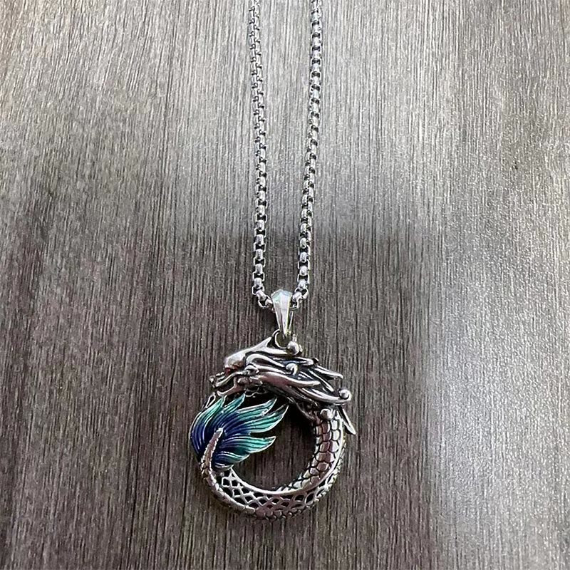 Wear FengShui Tibetan Copper Dragon Strength Necklace