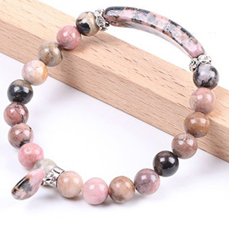 Wear FengShui Natural Quartz Love Heart Healing Beads Bracelet