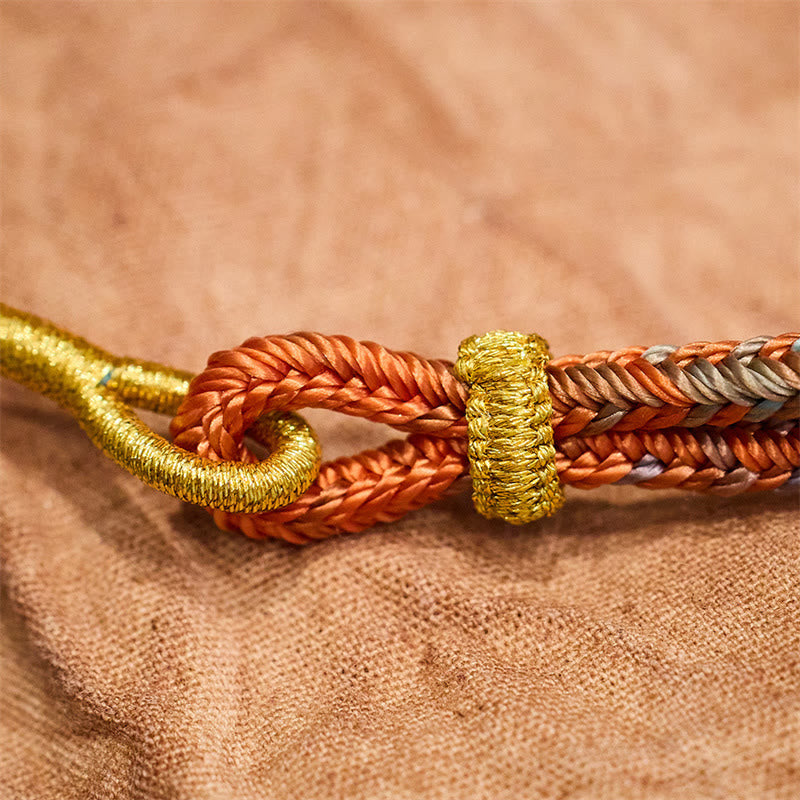 Wear FengShui Colorful Rope Eight Thread Peace Knot Luck Handmade Bracelet