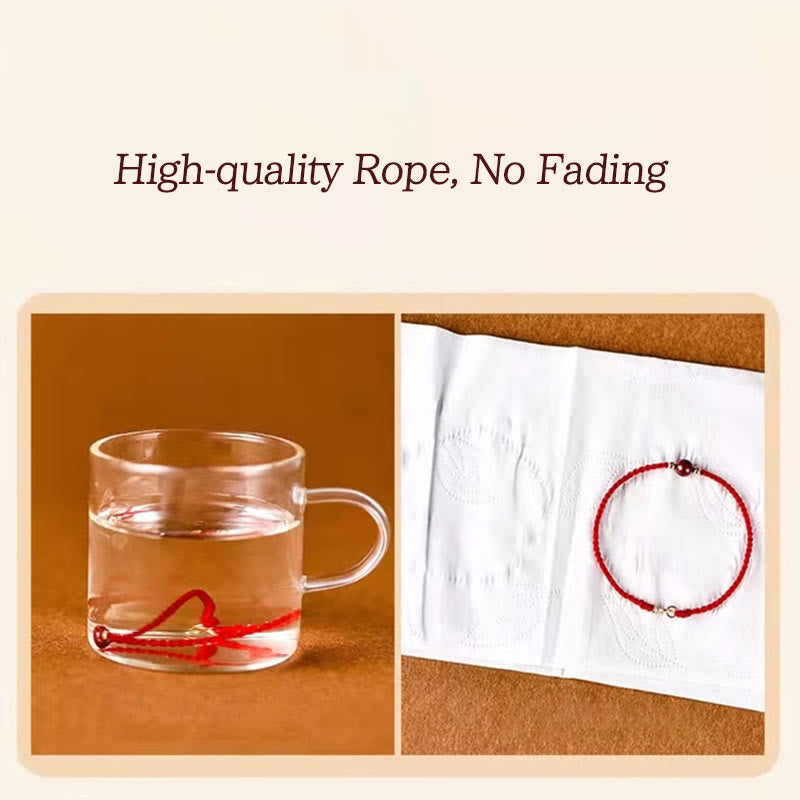 Wear FengShui "Blessings for Clear Connections" 925 Sterling Silver Lucky Golden Bead String Bracelet Anklet Includes Gift Message Card