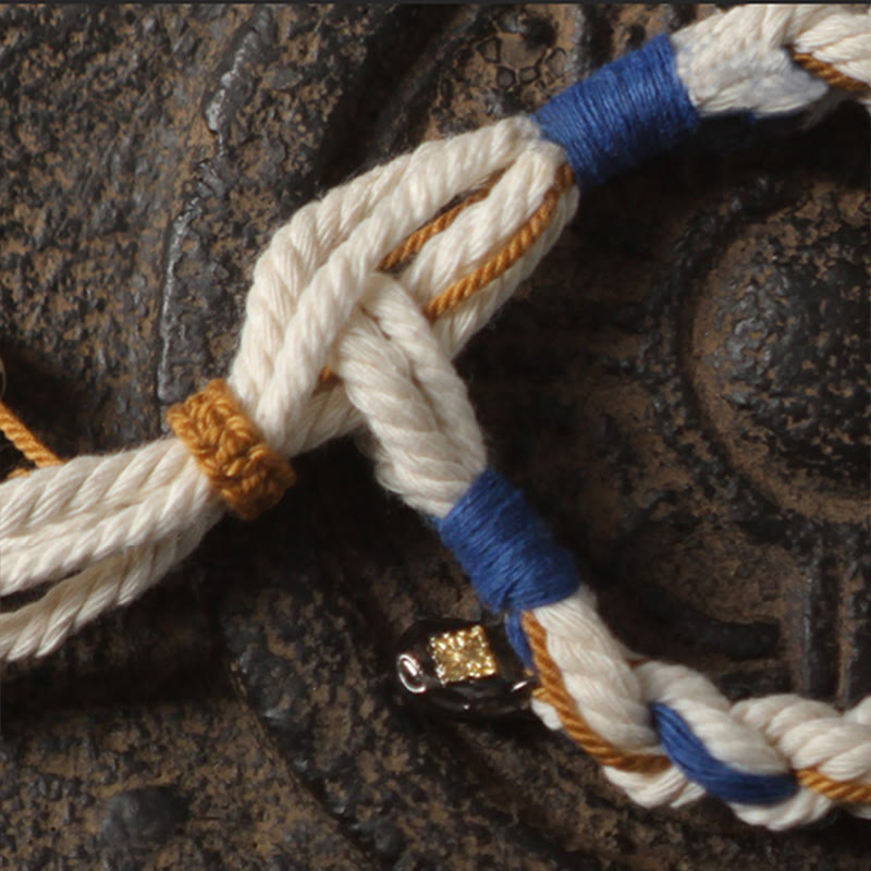 Wear FengShui Tibet Zakiram Goddess of Wealth Thangka Handmade Luck Bracelet