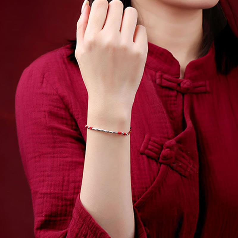 Wear FengShui Tibet Handmade Multicolored Bamboo Protection Braided String Bracelet