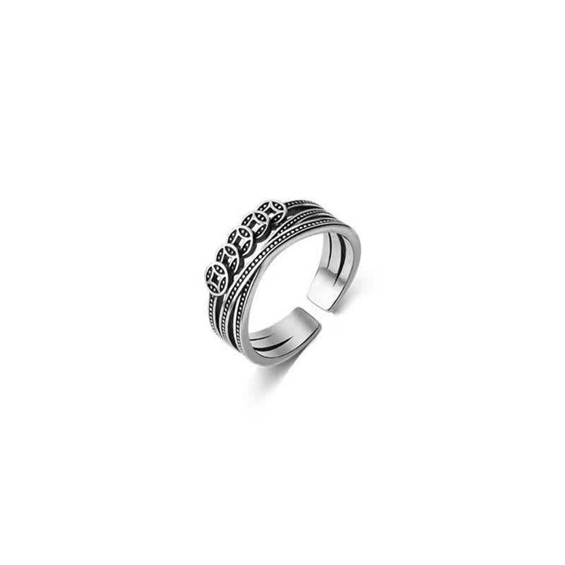 Wear FengShui Copper Coin Wealth Luck Ring