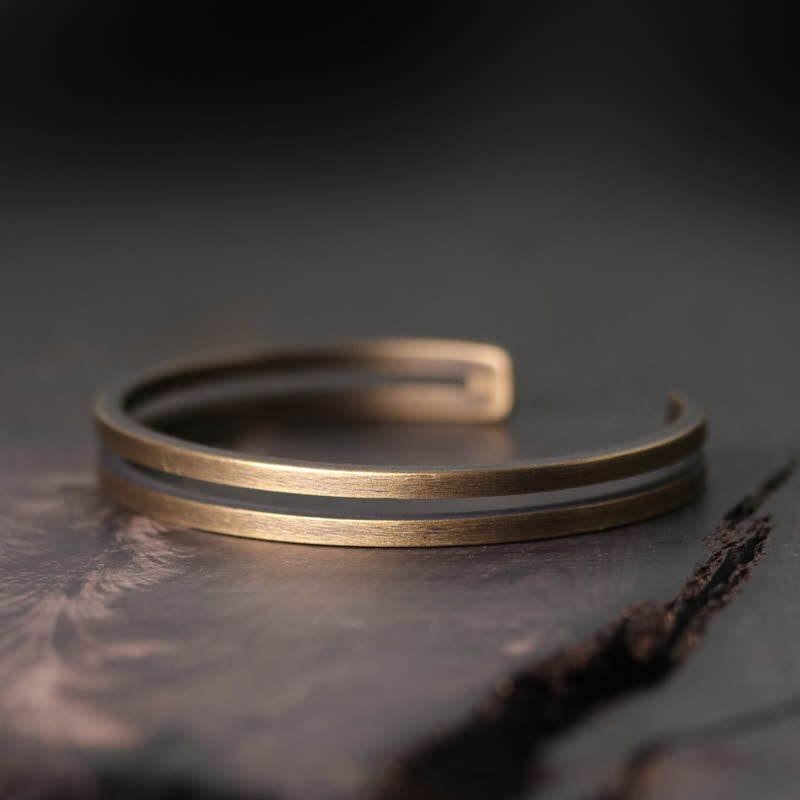 Wear FengShui Rustic Copper Luck Viking Cuff Bracelet