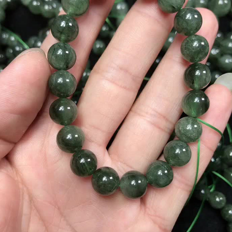 Wear FengShui Natural Green Crystal Blessing Wealth Bracelet