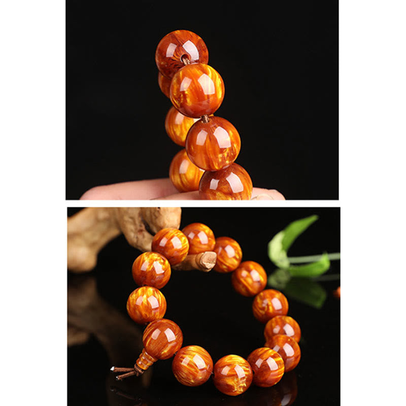 Wear FengShui Golden Sea Willow Success Positive Bracelet Mala