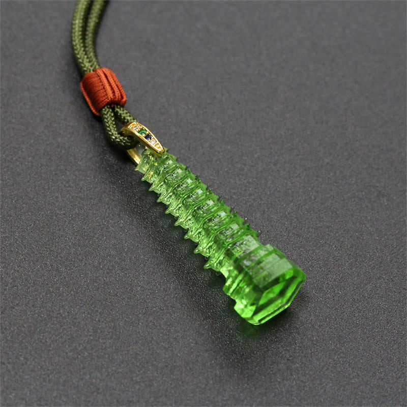 Wear FengShui Liuli Ancient Pagoda Wisdom Necklace