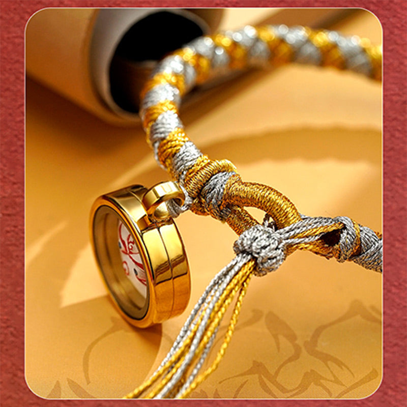 Wear FengShui Handmade Tibetan Five God Of Wealth Dragon Scale Rope Luck Braid Bracelet