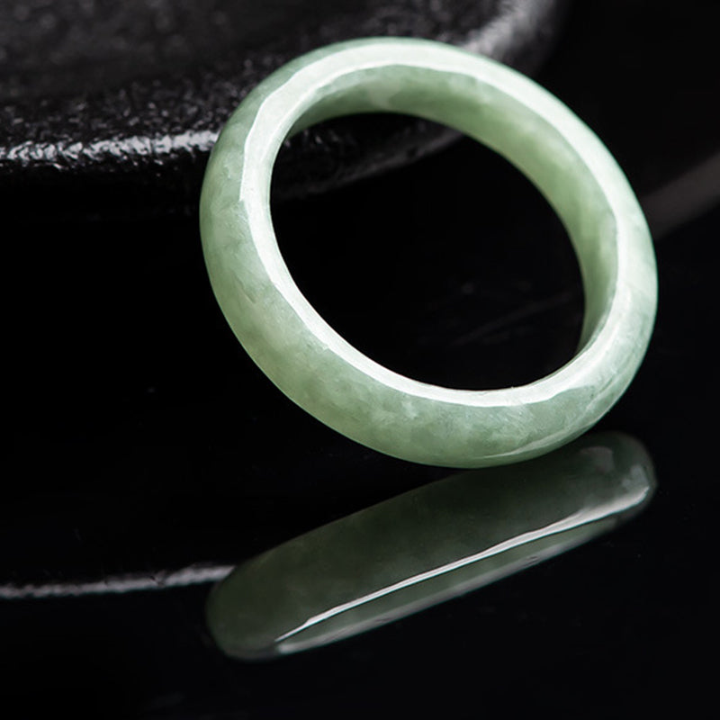 Wear FengShui Natural Jade Prosperity Abundance Ring