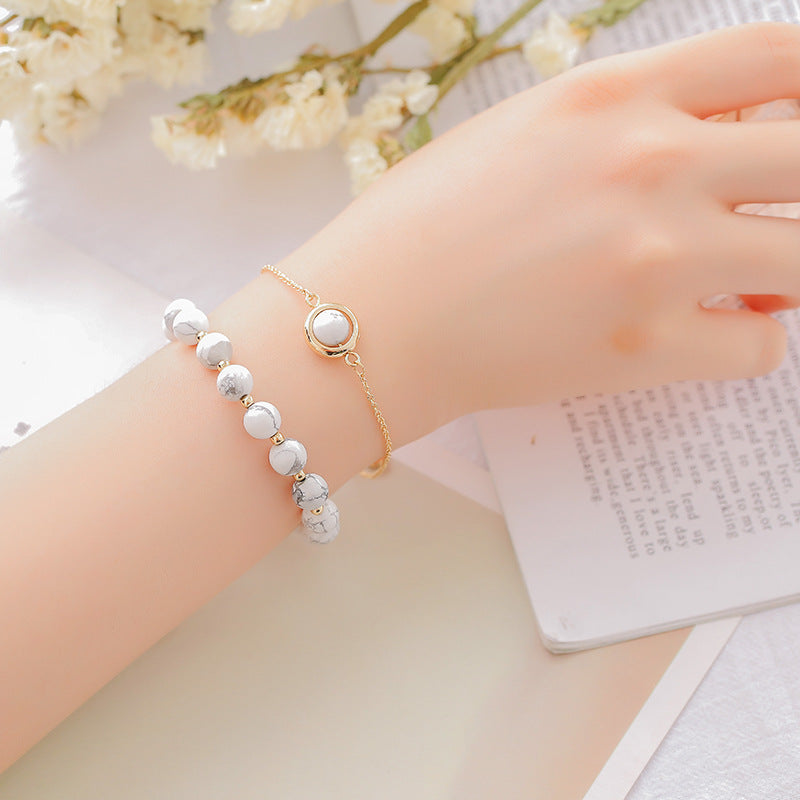Wear FengShui Sun Stone Strawberry Quartz Crystal Positive Bracelet