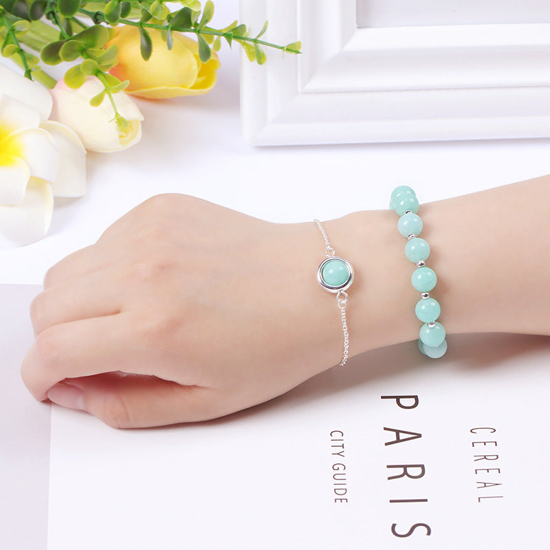 Wear FengShui Sun Stone Strawberry Quartz Crystal Positive Bracelet