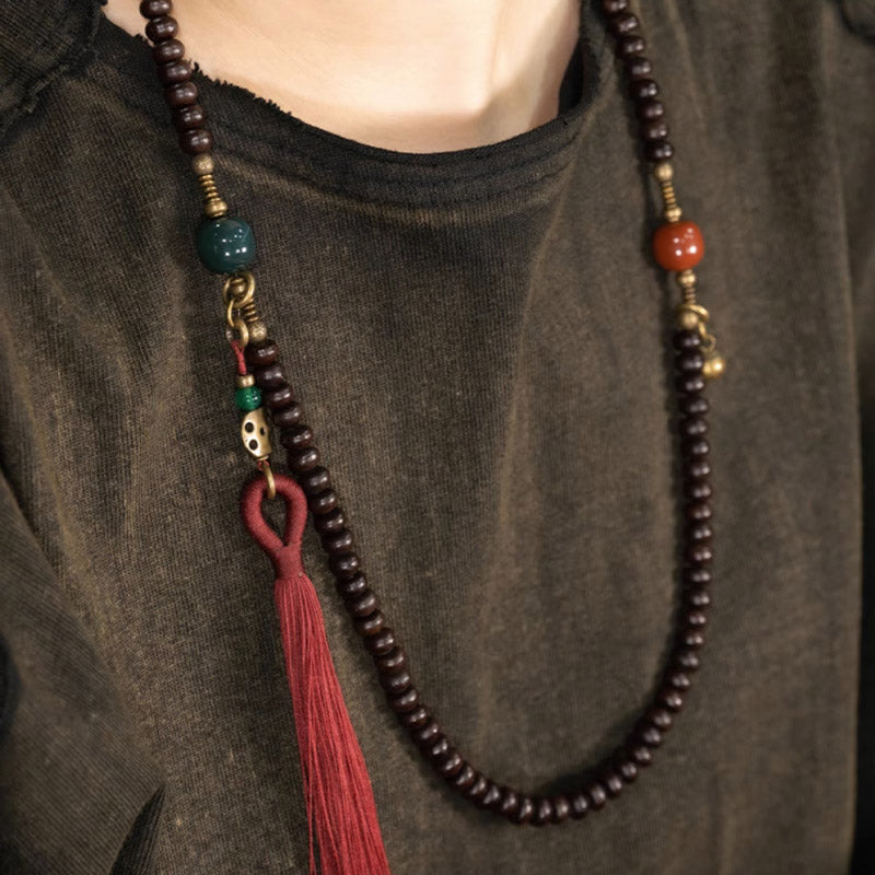 Wear FengShui 108 Mala Beads Natural Tibet Purple Bodhi Seed Auspiciousness Bracelet