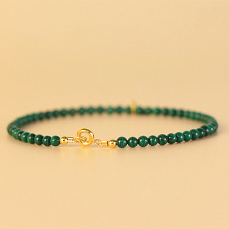 Wear FengShui Natural Malachite Elephant Anti-Anxiety Charm Bracelet