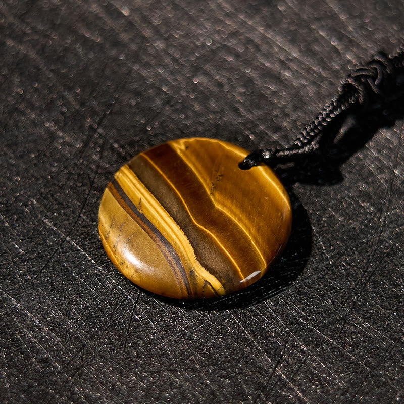Wear FengShui Various Crystal Amethyst Tiger Eye Green Aventurine Yin Yang Spiritual Necklace Pendant