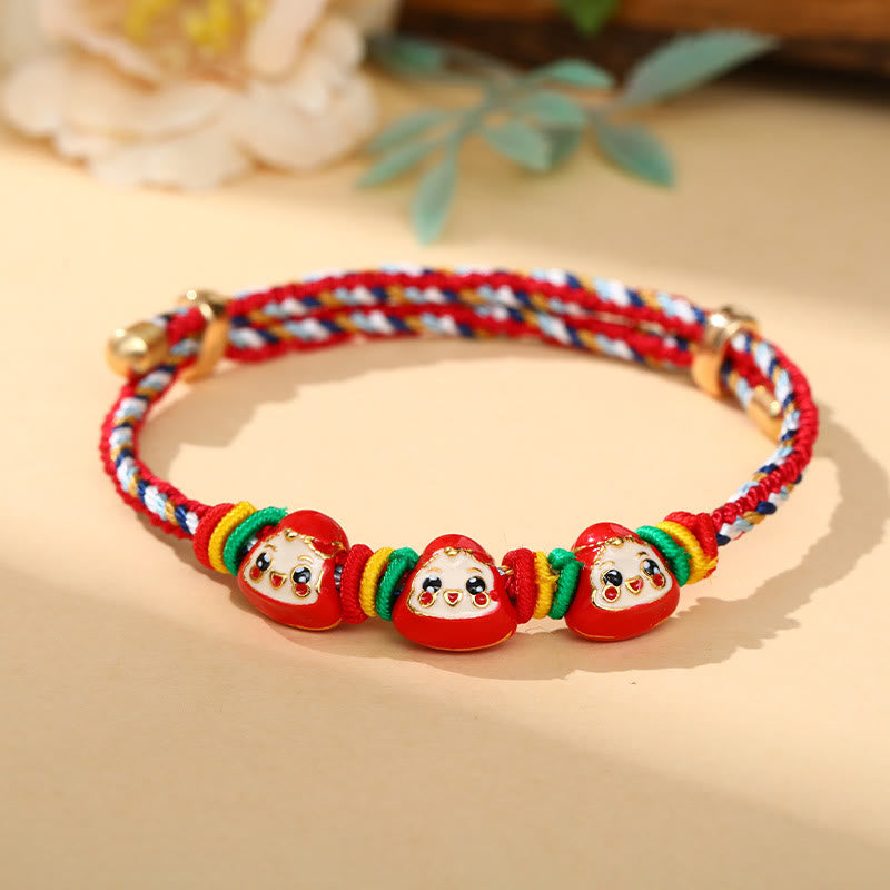 Wear FengShui Colorful Rope Zongzi Pattern Luck Handmade Child Adult Bracelet