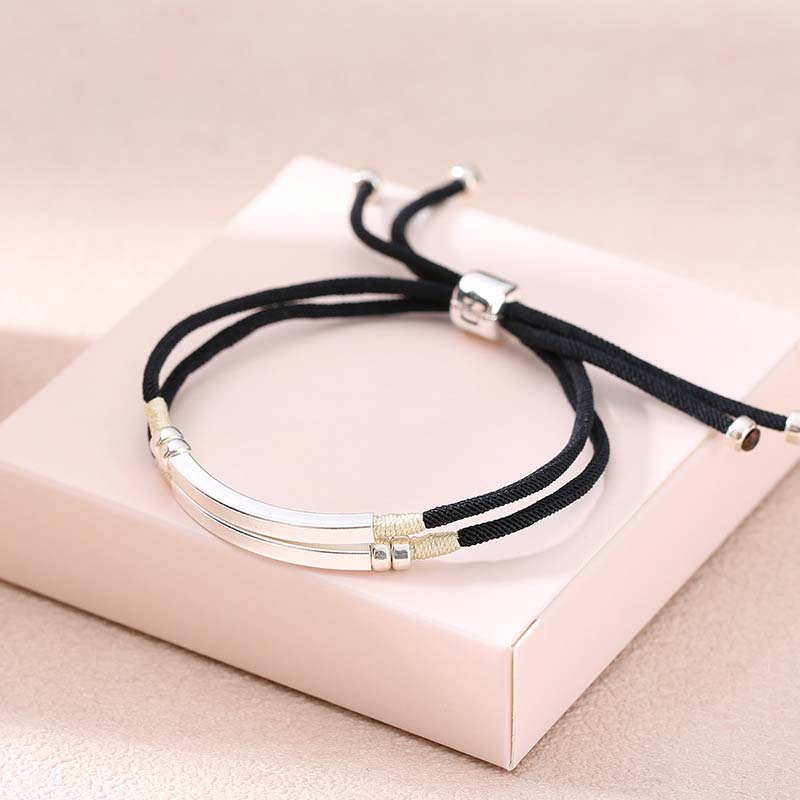 Wear FengShui 925 Sterling Silver Red String Layered Braid Bracelet