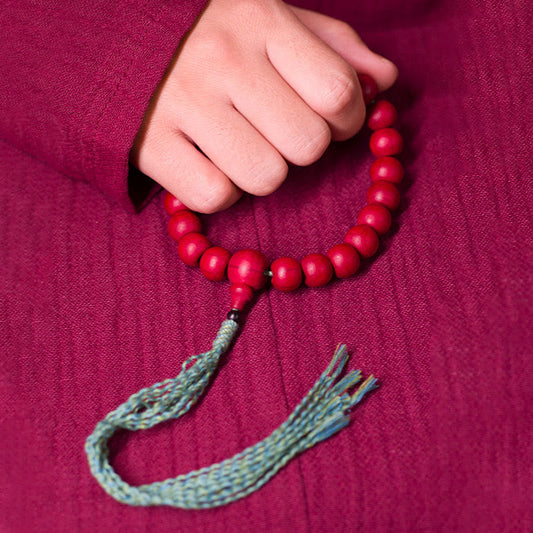 Wear FengShui Abelia Biflora Wood Warding Off Evil Spirits Wrist Mala