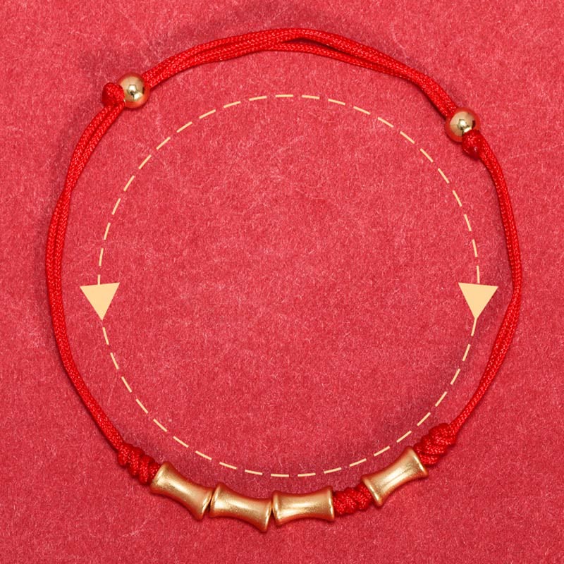 Wear FengShui 925 Sterling Silver Bamboo Design Protection Luck Braided Bracelet