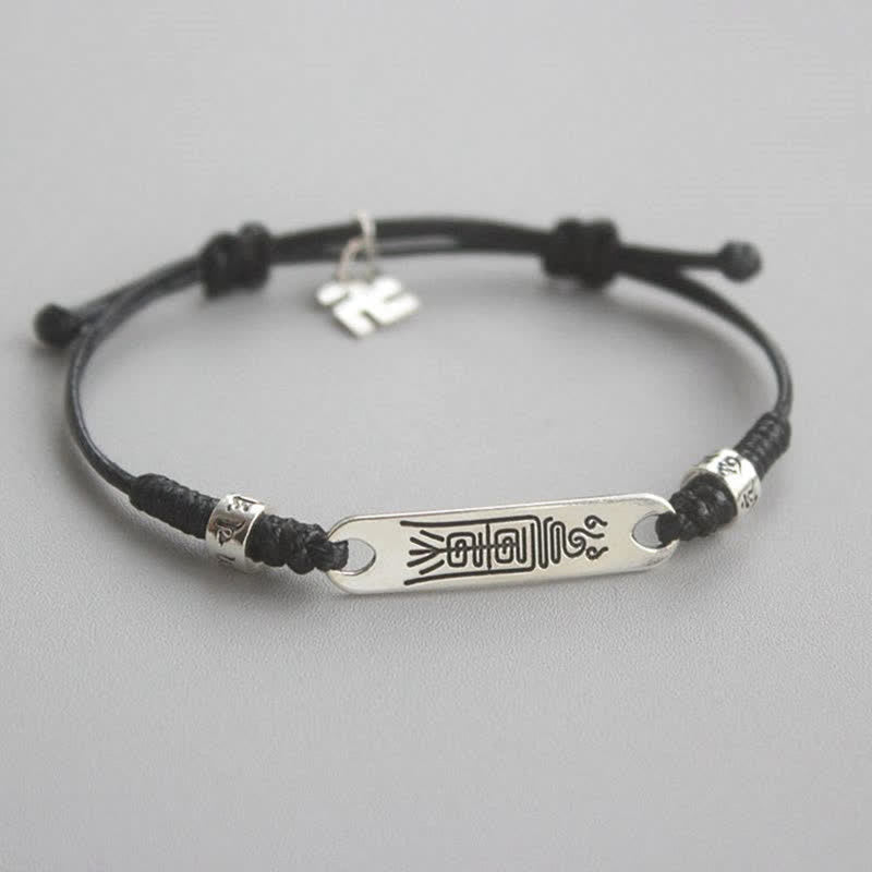Wear FengShui 925 Sterling Silver Red String Luck Strength Braid Bracelet