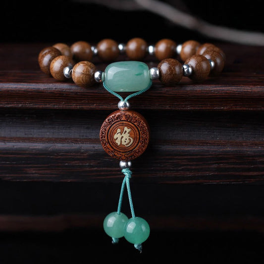 Wear FengShui Abelia Biflora Wood Happiness Protection Bracelet